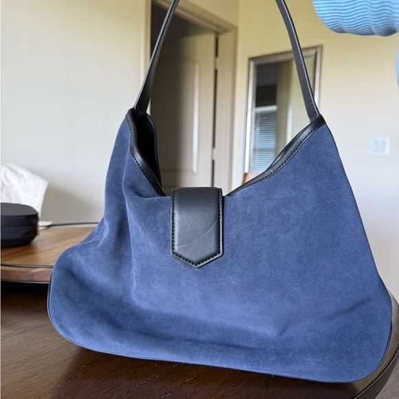 J. Crew Blue and Gold Hobo Bag - Picture 2 of 5
